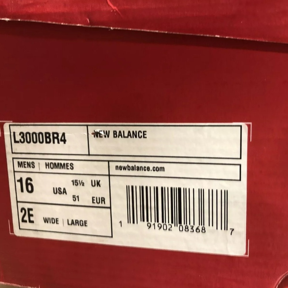 New Balance Men’s 3000v4 Black/Red Baseball Cleats, Size 16 Wide. - Picture 6 of 6